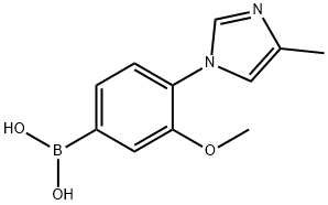 3-甲氧基-4-(4-甲基-1H-咪唑-1-基)苯硼酸, 1145786-45-3, 结构式