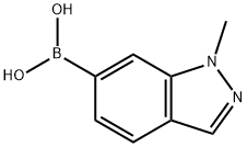 1-メチルインダゾール-6-ボロン酸 化学構造式