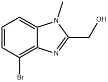 (4-BROMO-1-METHYL-1H-BENZOIMIDAZOL-2-YL)-METHANOL Struktur