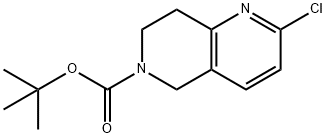 tert-butyl 2-chloro-7,8-dihydro-1,6-naphthyridine-6(5H)-carboxylate Struktur