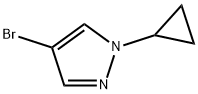 4-ブロモ-1-シクロプロピル-1H-ピラゾール 化学構造式