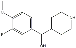 (3-Fluoro-4-methoxy-phenyl)-piperidin-4-yl-methanol Struktur