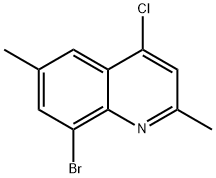 8-Bromo-4-chloro-2,6-dimethylquinoline Struktur