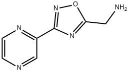 (3-(ピラジン-2-イル)-1,2,4-オキサジアゾール-5-イル)メタンアミン 化学構造式