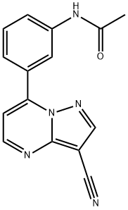 N-[3-(3-氰基吡并[1,5-A]嘧啶-7-基)苯基]乙酰胺,115931-01-6,结构式