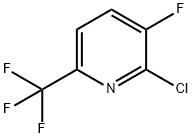 2-クロロ-3-フルオロ-6-(トリフルオロメチル)ピリジン 化学構造式