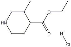 3-Methyl-piperidine-4-carboxylic acid ethyl ester hydrochloride Structure