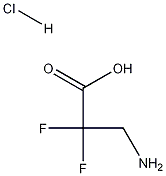 3-Amino-2,2-difluoropropanoic acid hydrochloride Struktur