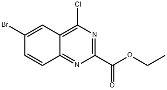 6-ブロモ-4-クロロキナゾリン-2-カルボン酸エチル 化学構造式