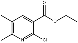 2-クロロ-5,6-ジメチルニコチン酸エチル 化学構造式