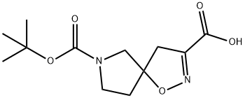 7-(TERT-BUTOXYCARBONYL)-1-OXA-2,7-DIAZASPIRO[4.4]NON-2-ENE-3-CARBOXYLIC ACID Struktur