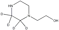 N-(2-Hydroxyethyl)piperazine-d4 Structure