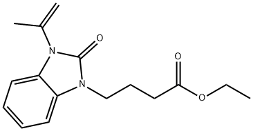 3-Isopropenyl-2-oxo-1-benzimidazolinebutyric Acid Ethyl Ester 结构式