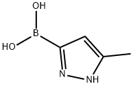 (5-メチル-1H-ピラゾール-3-イル)ボロン酸 化学構造式