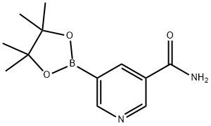 5-氨基甲酰吡啶-3-硼酸频哪酯 结构式