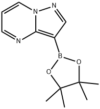 3-(4,4,5,5-四甲基-1,3,2-二氧杂硼杂环戊烷-2-基)吡唑并[1,5-A]嘧啶, 1169690-88-3, 结构式