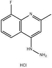 8-Fluoro-4-hydrazino-2-methylquinoline hydrochloride Struktur