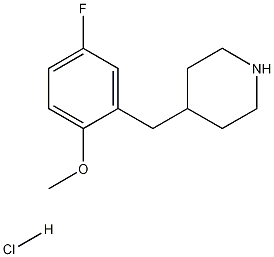 4-(5-Fluoro-2-methoxy-benzyl)-piperidine hydrochloride Struktur