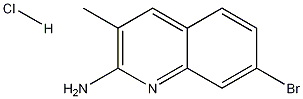 2-Amino-7-bromo-3-methylquinoline hydrochloride 结构式