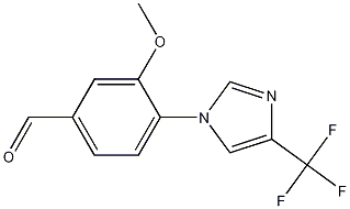 Benzaldehyde, 3-methoxy-4-[4-(trifluoromethyl)-1H-imidazol-1-yl]- 结构式
