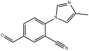 Benzonitrile, 5-formyl-2-(4-methyl-1H-imidazol-1-yl)- Struktur
