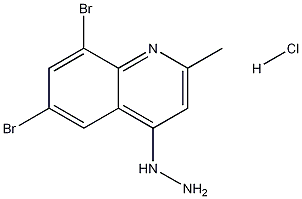 6,8-Dibromo-4-hydrazino-2-methylquinoline hydrochloride Structure