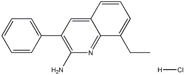 2-Amino-8-ethyl-3-phenylquinoline hydrochloride Structure