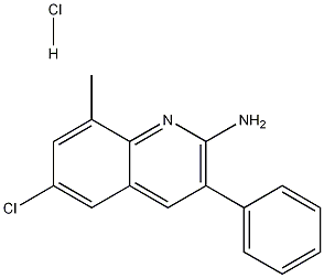 2-Amino-6-chloro-8-methyl-3-phenylquinoline hydrochloride Structure