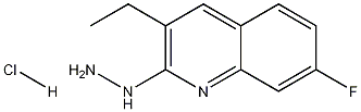 3-Ethyl-7-fluoro-2-hydrazinoquinoline hydrochloride Struktur