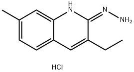 3-Ethyl-2-hydrazino-7-methylquinoline hydrochloride Struktur