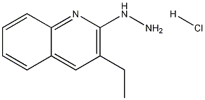 3-Ethyl-2-hydrazinoquinoline hydrochloride Struktur
