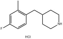 4-(4-氟-2-甲基苄基)哌啶盐酸盐 结构式