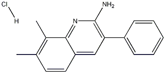 2-Amino-7,8-dimethyl-3-phenylquinoline hydrochloride Structure
