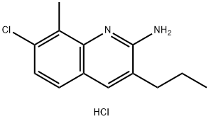 2-Amino-7-chloro-8-methyl-3-propylquinoline hydrochloride Structure