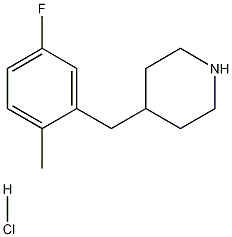 4-(5-Fluoro-2-methyl-benzyl)-piperidine hydrochloride Structure