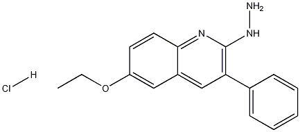 2-Hydrazino-6-ethoxy-3-phenylquinoline hydrochloride Structure