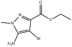 5-氨基-4-溴-1-甲基-1H-吡唑-3-羧酸乙酯, 1174305-82-8, 结构式