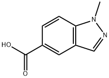 1-甲基-1H-吲唑-5-羧酸 结构式