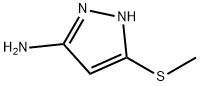 5-(甲硫基)-1H-吡唑-3-胺, 117736-74-0, 结构式