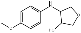 4-(4-methoxyphenylamino)tetrahydrofuran-3-ol Struktur