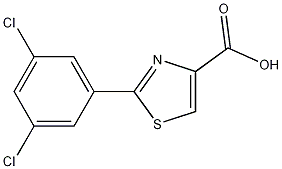 2-(3,5-ジクロロフェニル)チアゾール-4-カルボン酸 化学構造式