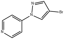 4-(4-ブロモ-1H-ピラゾール-1-イル)ピリジン 化学構造式