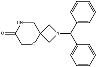 2-(ジフェニルメチル)-5-オキサ-2,8-ジアザスピロ[3,5]ノナン-7-オン 化学構造式