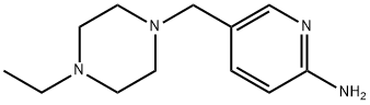 5-((4-エチルピペラジン-1-イル)メチル)ピリジン-2-アミン 化学構造式