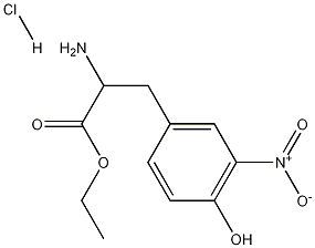 Dl-tyrosine, 3-nitro-, ethyl ester, monohydrochloride Struktur