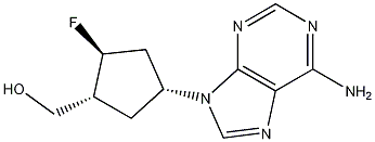 Cyclopentanemethanol, 4-(6-amino-9H-purin-9-yl)-2-fluoro-, (1A,2B,4A)- Structure