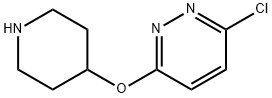 3-クロロ-6-(4-ピペリジルオキシ)ピリダジン 化学構造式
