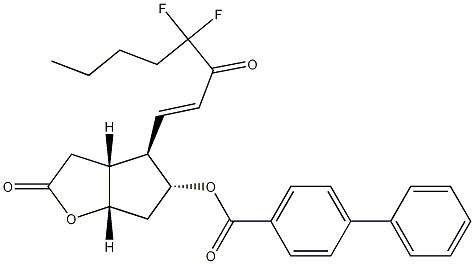 [3AR-[3AA,4A(E),5B,6AA]]-4-(4,4-二氟-3-氧代-1-辛烯基)六氢-2-氧代-2H-环戊并[B]呋喃-5-基 [1,1'-联苯]-4-甲酸酯,118583-35-0,结构式