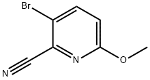 3-溴-6-甲氧基-2-氰基吡啶 结构式