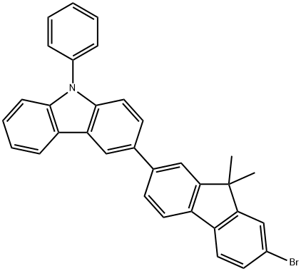 3-(7-Bromo-9,9-dimethyl-9H-fluoren-2-yl)-9-phenyl-9H-carbazole Structure
